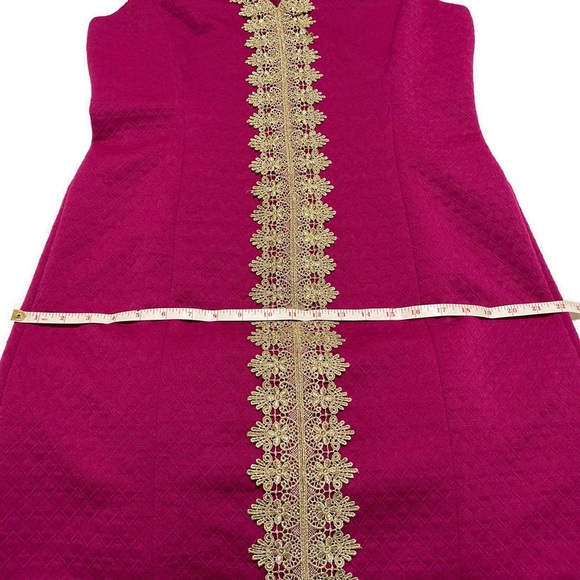 PAPPAGALLO V-NECK HOT PINK SLEEVELESS SHEATH DRESS SIZE 12 - Picture 5 of 11